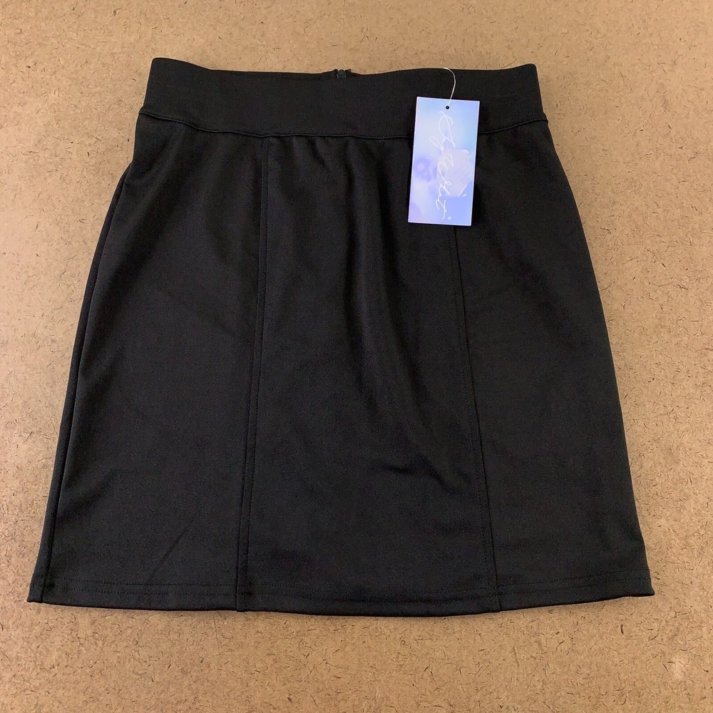 Say What Juniors Size Medium Black Wide Waistband A-Line Mini Skirt NWT